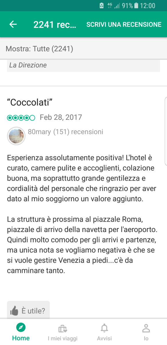 Recensione Hotel Venezia